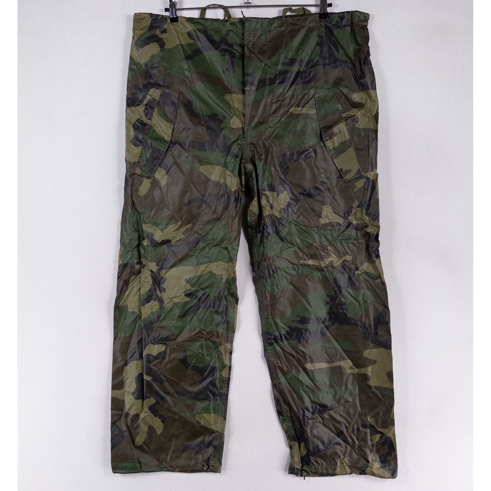 ORC Industries Mens Wet Weather Trousers Large Camo Woodland Rain Pants Military